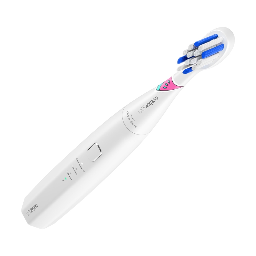 Niceboy ION Sonic Kids - Schallzahnbürste für Kinder 500 mAh IPX7 weiß