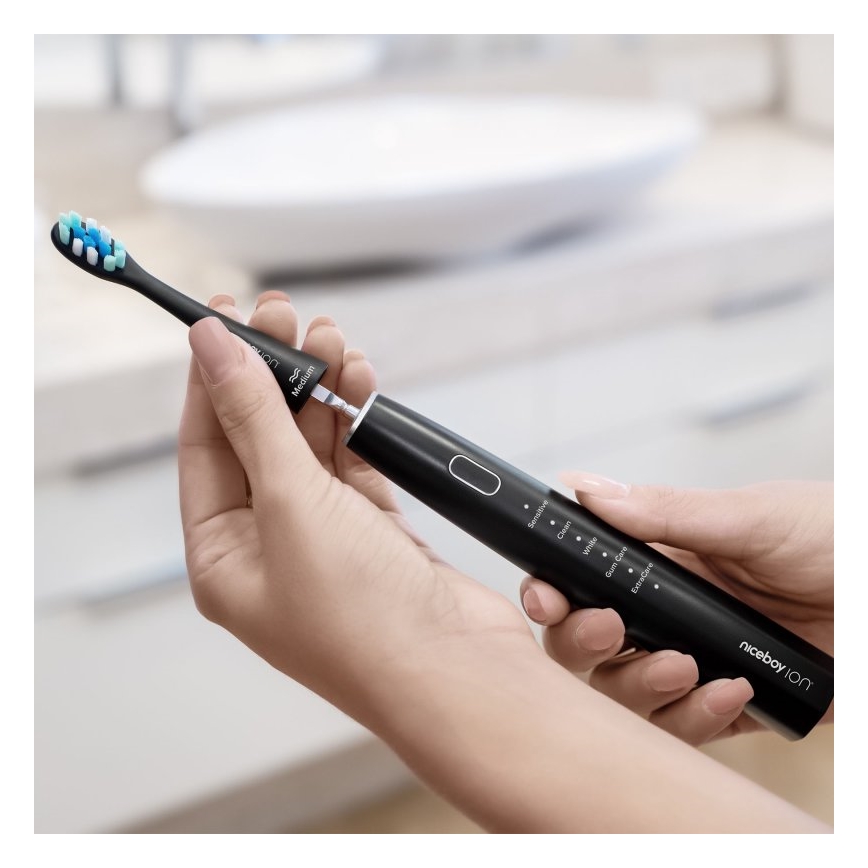 Niceboy ION Sonic - Schallzahnbürste 800 mAh IPX7 Schwarz