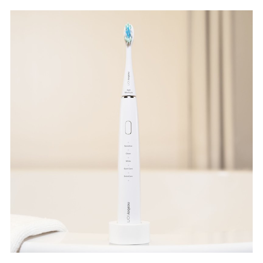 Niceboy ION Sonic - Schallzahnbürste 800 mAh IPX7 Weiß