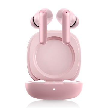 Niceboy Pins 4 PRO – Kabellose In‑Ear‑Kopfhörer mit ANC, 380 mAh Ladeetui + 2×35 mAh Ohrhörer, IP54, rosa