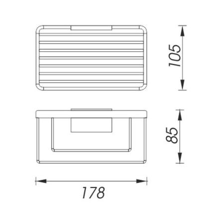 NIMCO Ki 14015-26 - Wandregal für die Dusche KIBO glänzender Chrom