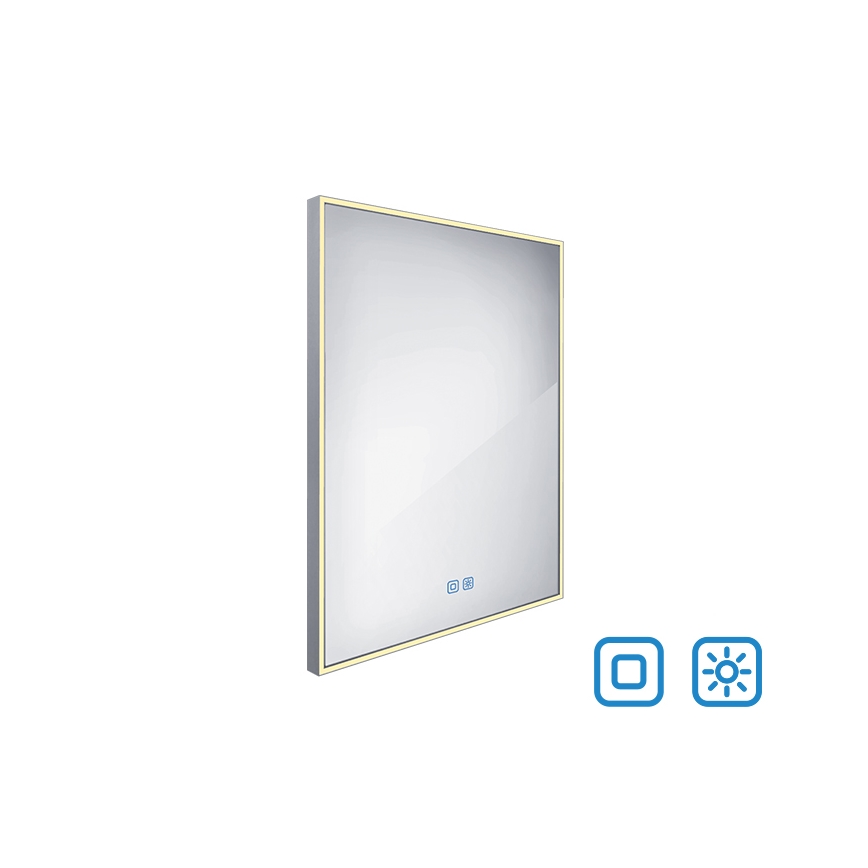 NIMCO ZP 13002VX - Dimmbarer LED-Badezimmerspiegel mit Hintergrundbeleuchtung LED/41W/230V 3000-6500K 80x60 cm IP44