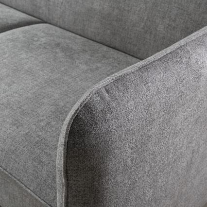 NISA Ecksofa mit Schlaffunktion und Stauraum, L-Form, grau, rechts