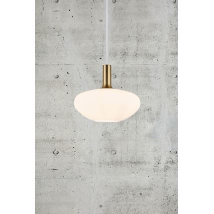 Nordlux - Hängeleuchte an Kabel ALTON 1xE27/60W/230V weiß/schwarz/ messing