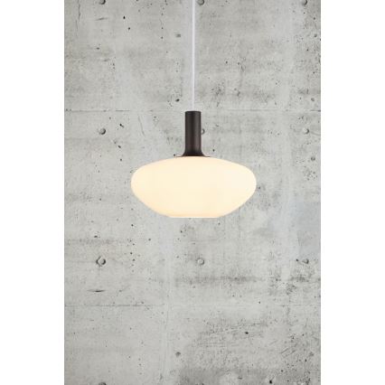Nordlux - Hängeleuchte an Kabel ALTON 1xE27/60W/230V weiß/schwarz/ messing