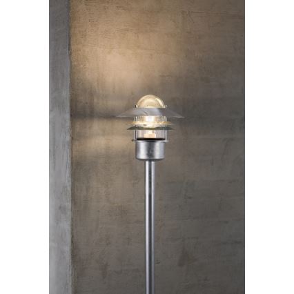 Nordlux - Außenleuchte BLOKHUS 1xE27/60W/230V IP54 silber 92 cm