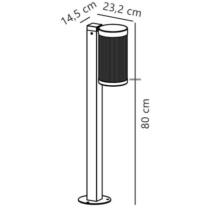 Nordlux - Außenleuchte COUPAR 1xE27/25W/230V IP54 80 cm weiß