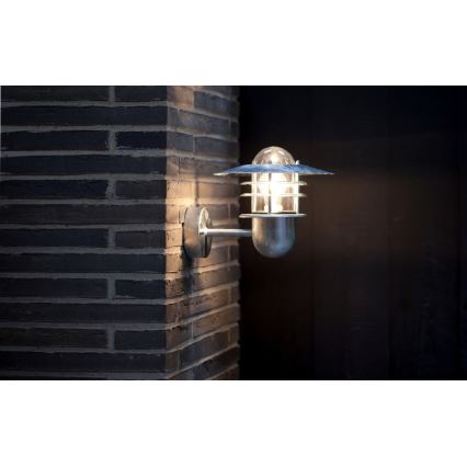 Nordlux - Außenwandleuchte AGGER 1xE27/60W/230V IP54 silber