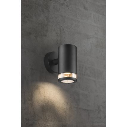 Nordlux - Außenwandleuchte BIRK 1xGU10/28W/230V IP44 schwarz