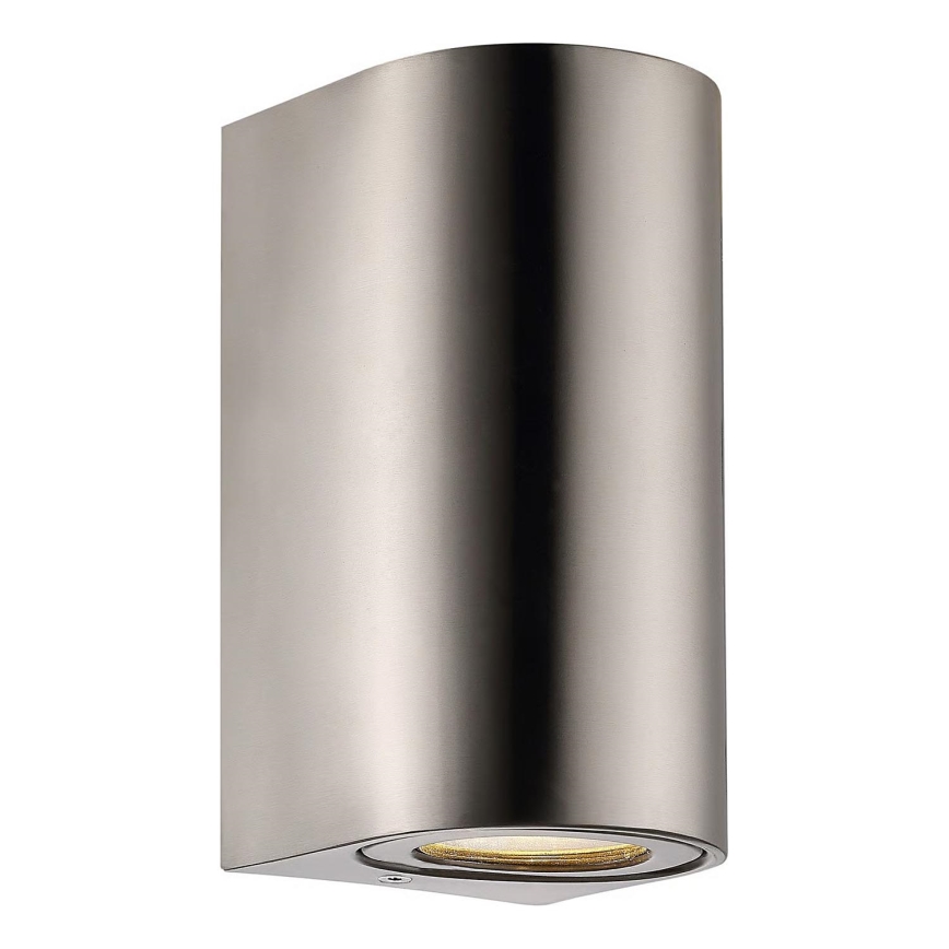 Nordlux - Außenwandleuchte CANTO 2xGU10/28W/230V IP44 Edelstahl