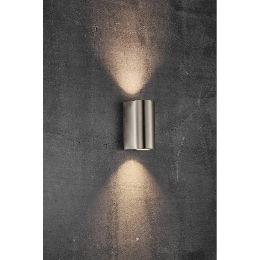 Nordlux - Außenwandleuchte CANTO 2xGU10/28W/230V IP44 Edelstahl
