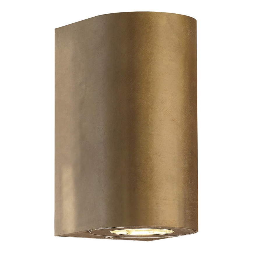 Nordlux - Außenwandleuchte CANTO 2xGU10/28W/230V IP44 Messing