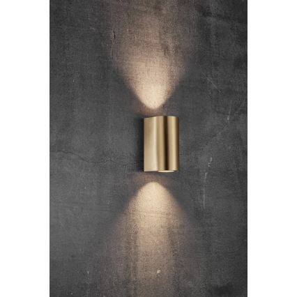 Nordlux - Außenwandleuchte CANTO 2xGU10/28W/230V IP44 Messing