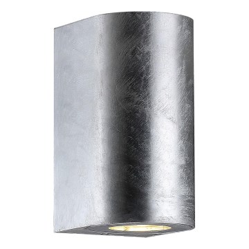 Nordlux - Außenwandleuchte CANTO 2xGU10/28W/230V IP44 silber