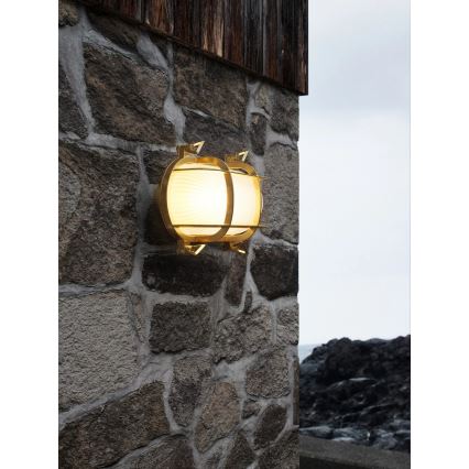 Nordlux - Außenwandleuchte HELFORD 1xE27/12,5W/230V IP64 Messing