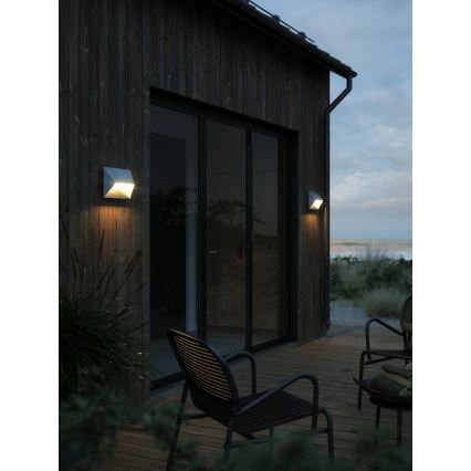 Nordlux - Außenwandleuchte PONTIO 2xGU10/25W/230V IP54 silber