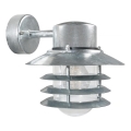 Nordlux - Außenwandleuchte VEJERS 1xE27/60W/230V IP54 silber