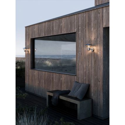 Nordlux - Außenwandleuchte VEJERS 1xE27/60W/230V IP54 silber