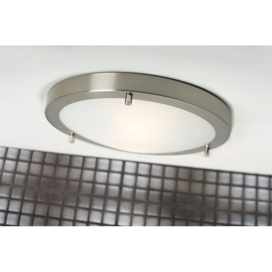 Nordlux - Badezimmer-Deckenleuchte ANCONA 2xE27/40W/230V IP43 Ø 31,5 cm mattchrom