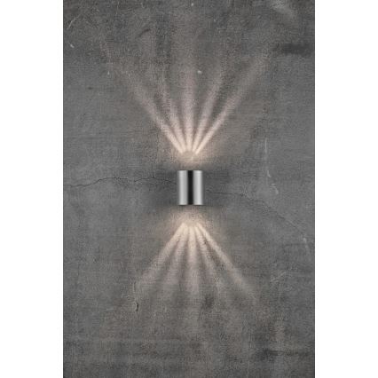 Nordlux - CANTO LED-Außenwandleuchte 2xLED/6W/230V IP44 Edelstahl