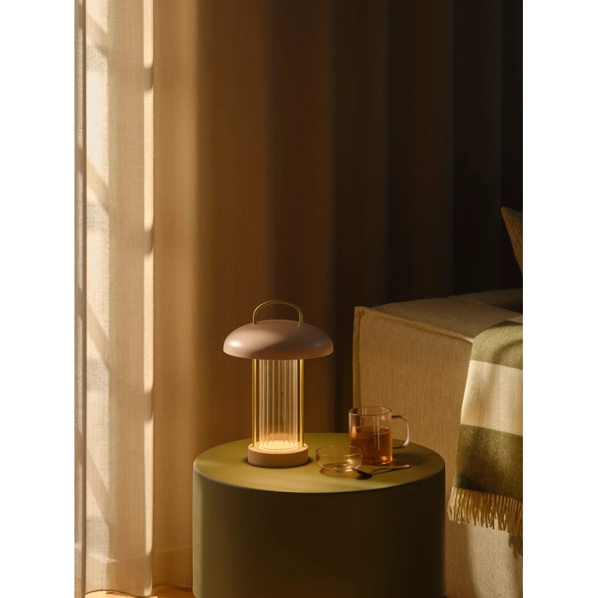 Nordlux - Dimmbare, wiederaufladbare Touch-Tischlampe MIRANO LED/3W/3,7V rosa