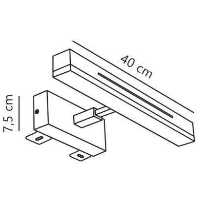 Nordlux - Dimmbare LED-Badezimmer-Spiegelbeleuchtung OTIS LED/14W/230V IP44 40 cm matt Chrom
