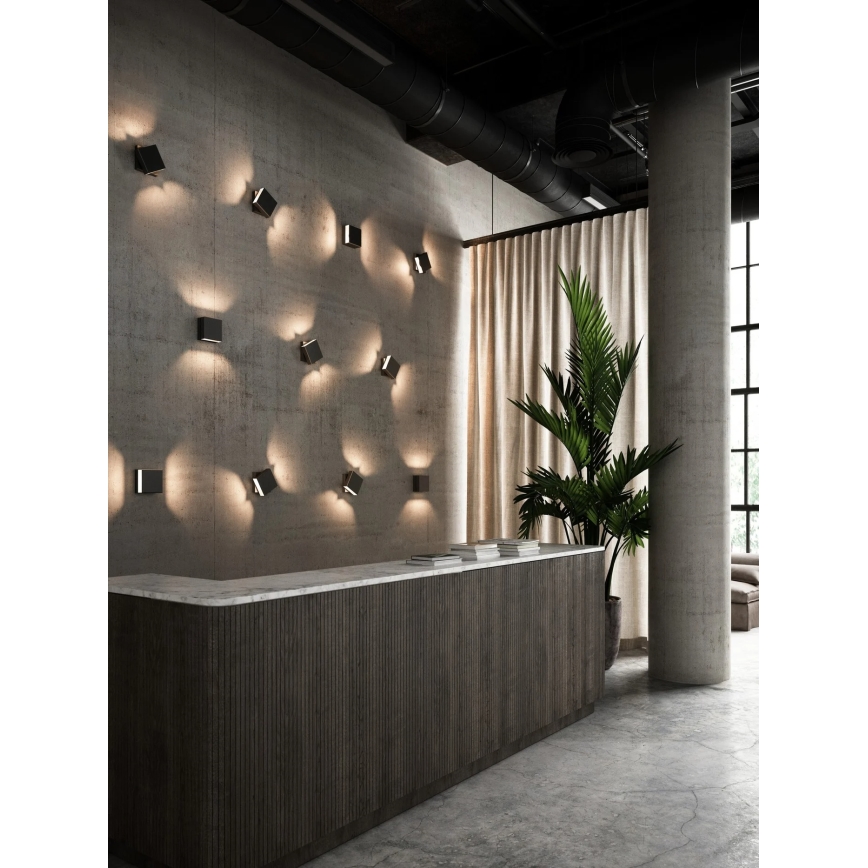 Nordlux - dimmbare LED-Außenwandleuchte TURN LED/13,8W/230V IP54 schwarz