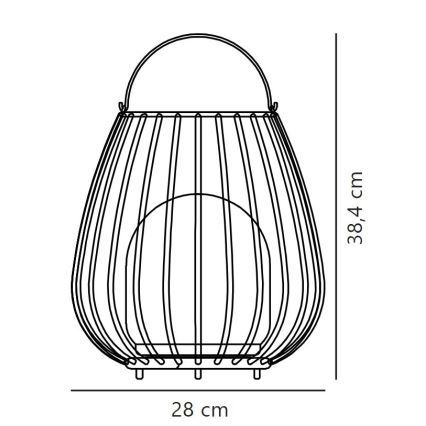 Nordlux - Dimmbare, tragbare LED-Außenleuchte JIM TO-GO LED/3W/3,7V IP54 5000 mAh schwarz