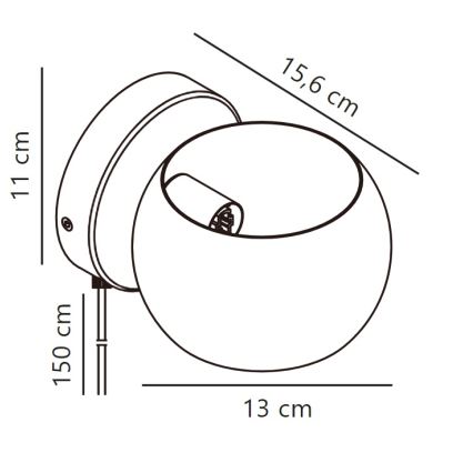 Nordlux - Einstellbarer Wandstrahler BELIR 1xG9/5W/230V weiß