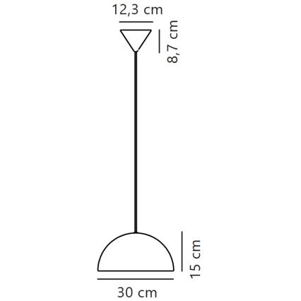 Nordlux - Hängeleuchte ELLEN 1xE27/40W/230V d 30 cm weiß