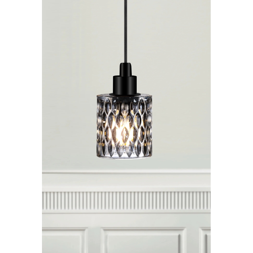 Nordlux - Hängeleuchte HOLLYWOOD 1xE27/60W/230V d 10,8 cm rauchig