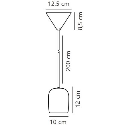 Nordlux - Hängeleuchte NOTTI 1xE27/25W/230V d 12,5 cm orange