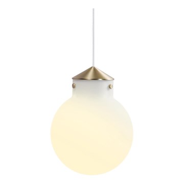 Nordlux - Hängeleuchte RAITO 1xE27/25W/230V Messing/weiß