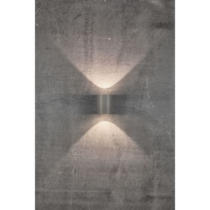 Nordlux - LED Außenwandleuchte CANTO 2xLED/5,5W/230V IP44 grau