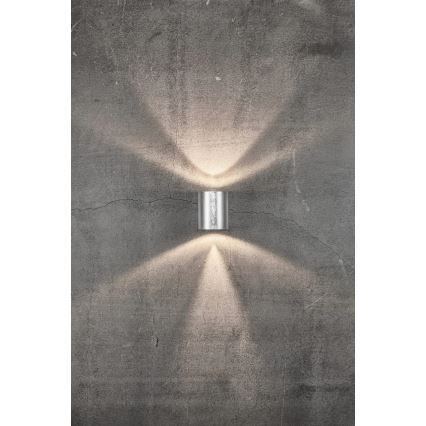 Nordlux - LED Außenwandleuchte CANTO 2xLED/6W/230V IP44 silber