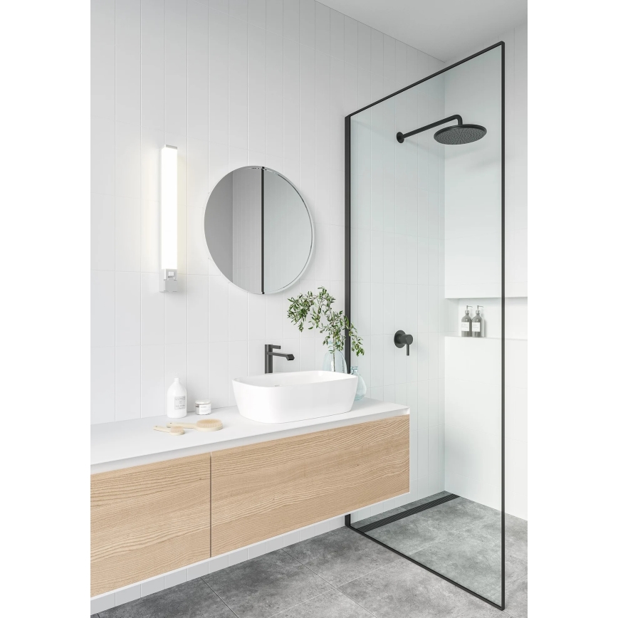 Nordlux - LED-Spiegelleuchte für Badezimmer mit Steckdose SJAVER LED/15W/230V IP44 60 cm weiß