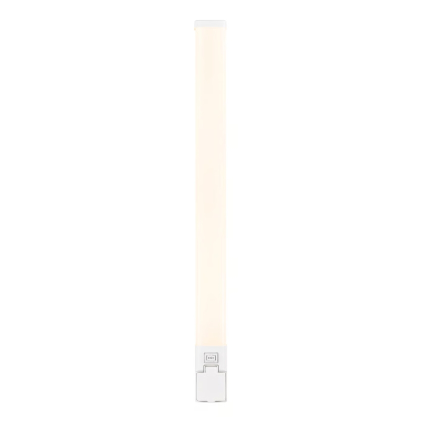 Nordlux - LED-Spiegelleuchte für Badezimmer mit Steckdose SJAVER LED/15W/230V IP44 60 cm weiß