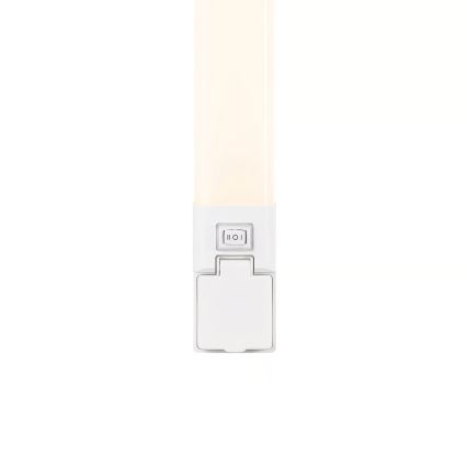 Nordlux - LED-Spiegelleuchte für Badezimmer mit Steckdose SJAVER LED/15W/230V IP44 60 cm weiß
