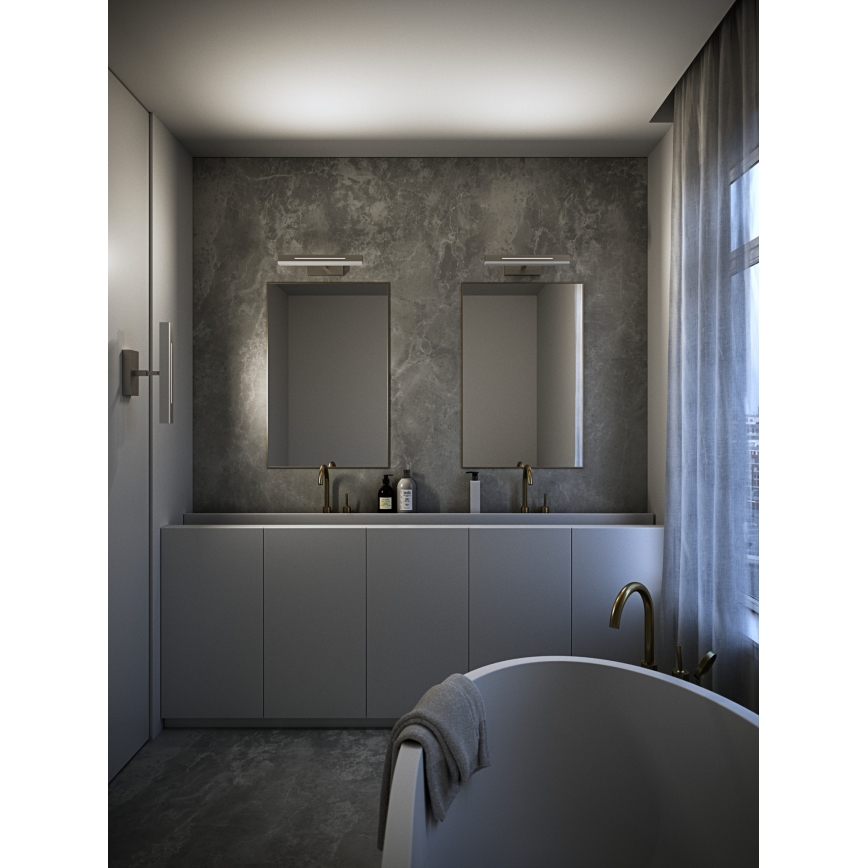 Nordlux - LED dimmbares Badezimmerspiegellicht OTIS LED/14W/230V IP44 40 cm silber