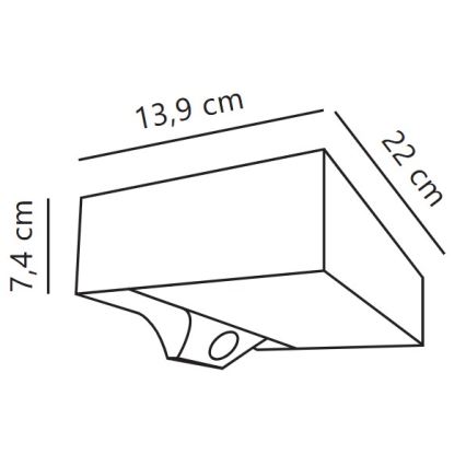 Nordlux - LED Solar-Wandleuchte mit Sensor MONAY LED/5W/5V 3000K IP44 2000 mAh schwarz