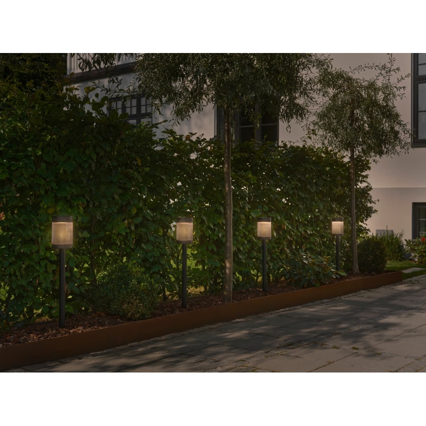 Nordlux - LED Solarleuchte COUPAR LED/3,2W/5V 3000K IP44 Schwarz 1800 mAh