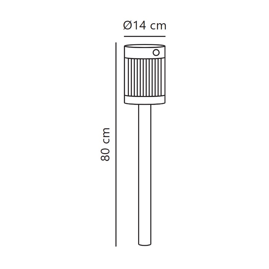 Nordlux - LED Solarleuchte COUPAR LED/3,2W/5V 3000K IP44 Schwarz 1800 mAh