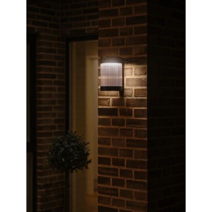 Nordlux - LED-Solarwandleuchte mit Sensor COUPAR LED/3,2W/5V 3000K IP44 1800 mAh schwarz