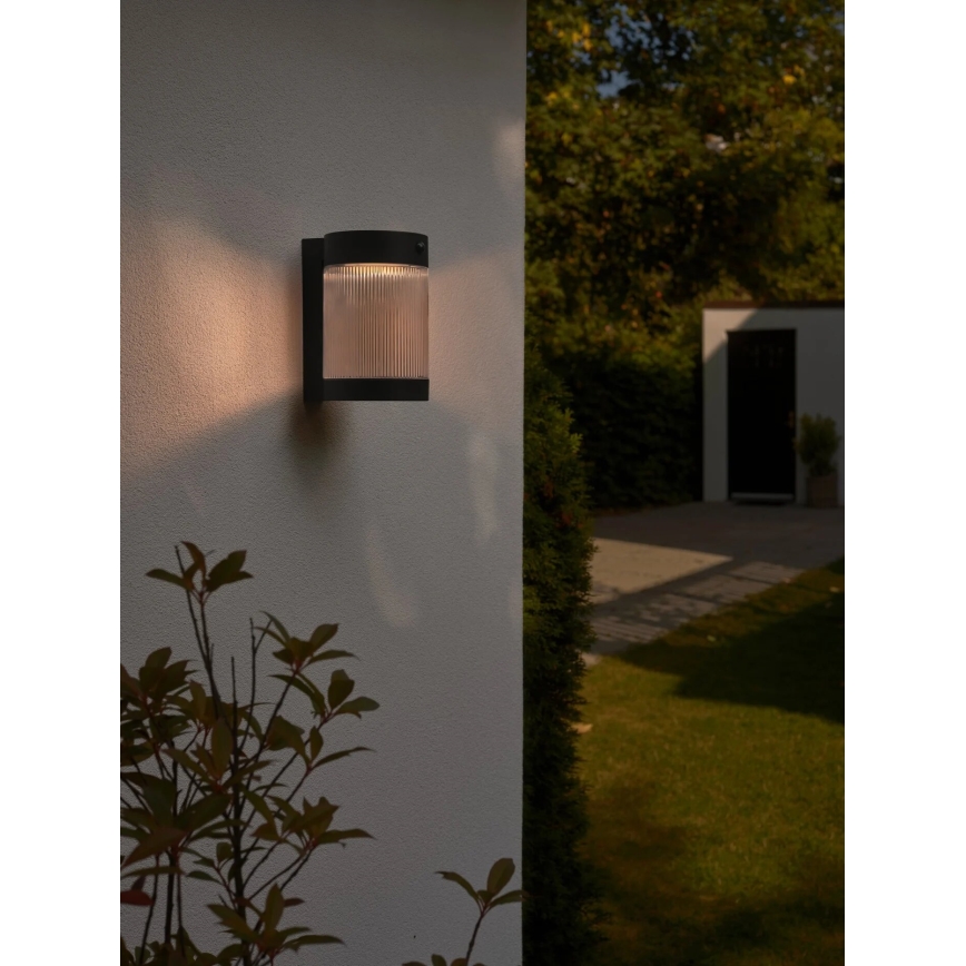 Nordlux - LED-Solarwandleuchte mit Sensor COUPAR LED/3,2W/5V 3000K IP44 1800 mAh schwarz