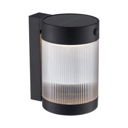 Nordlux - LED-Solarwandleuchte mit Sensor COUPAR LED/3,2W/5V 3000K IP44 1800 mAh schwarz