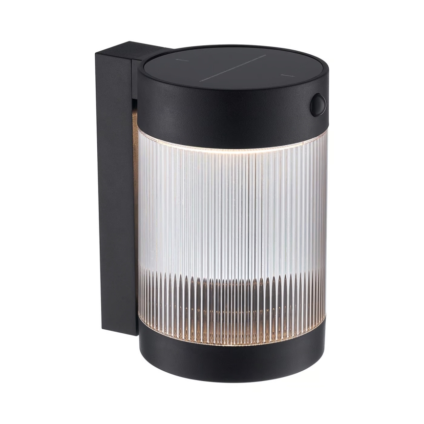 Nordlux - LED-Solarwandleuchte mit Sensor COUPAR LED/3,2W/5V 3000K IP44 1800 mAh schwarz