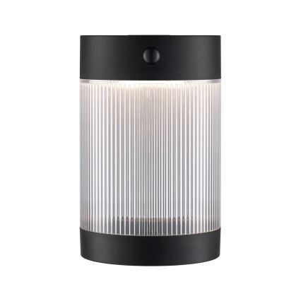 Nordlux - LED-Solarwandleuchte mit Sensor COUPAR LED/3,2W/5V 3000K IP44 1800 mAh schwarz