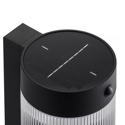 Nordlux - LED-Solarwandleuchte mit Sensor COUPAR LED/3,2W/5V 3000K IP44 1800 mAh schwarz