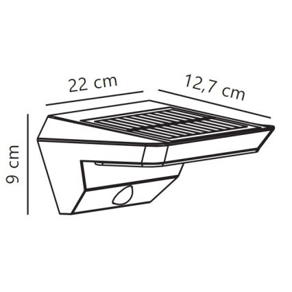 Nordlux - LED-Solarwandleuchte mit Sensor AGENA LED/5W/3,7V IP44 2200 mAh
