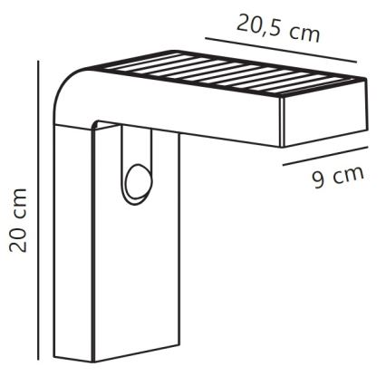 Nordlux - LED-Solarwandleuchte mit Sensor ALYA LED/5W/3,7V IP44 2200 mAh